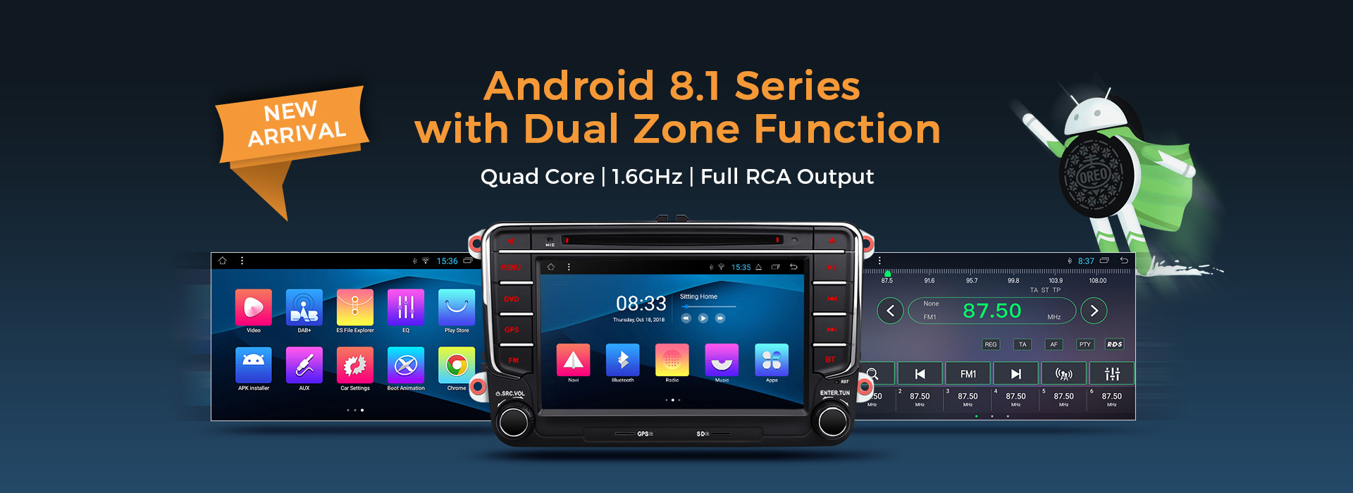 ANDROID 8.1 PC SERIES WITH DUAL ZONE FUNCTION