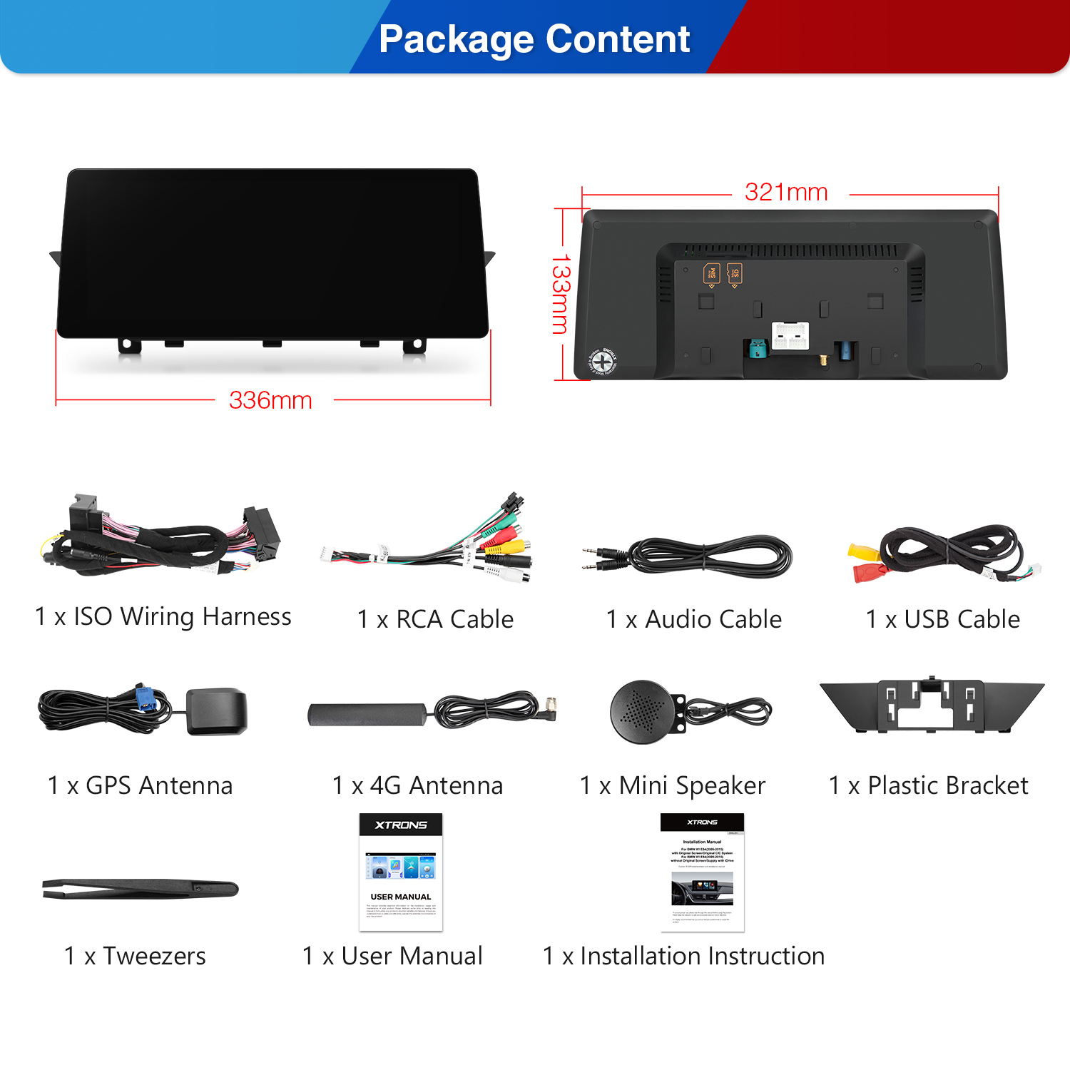 BMW|X1|12.3インチ 2Kスクリーン|Android OS & OEMシステム|クアルコム680|オクタコア|8GB RAM & 128GB ROM|QGB24CIB12X1|QGB24CIB12X1