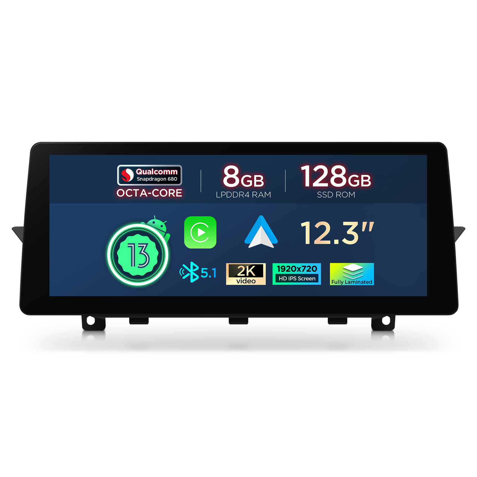 BMW|X1|12.3インチ 2Kスクリーン|Android OS & OEMシステム|クアルコム680|オクタコア|8GB RAM & 128GB ROM|QGB24CIB12X1|QGB24CIB12X1