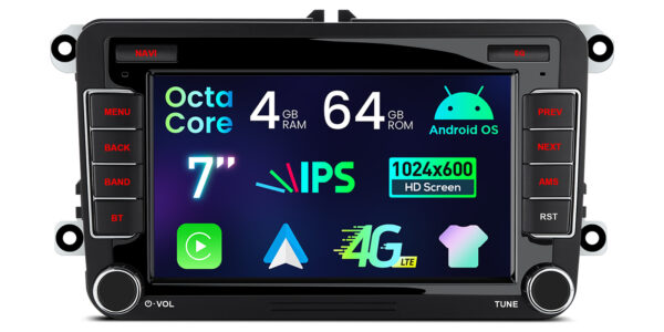 フォルクスワーゲン/シート/シュコダ｜アンドロイドOS｜オクタコア｜4GB RAM & 64GB ROM｜IPSスクリーン｜ID70MTVL