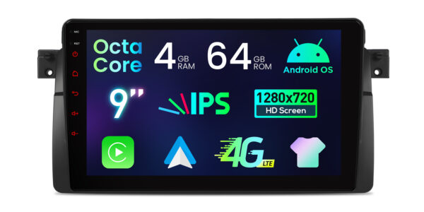 BMW/Rover/MG｜Android OS｜オクタコア｜4GB RAM & 64GB ROM｜IPSスクリーン｜IDP9046B