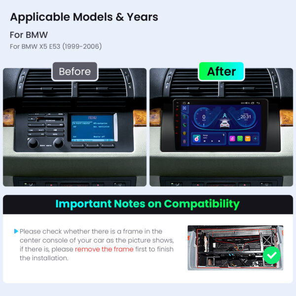 BMW X5 E53｜Android OS｜オクタコア｜4GB RAM & 64GB ROM｜IPSスクリーン｜IDP9053B