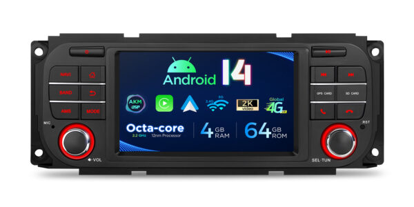 ジープ/ダッジ/クライスラー｜アンドロイド14｜オクタコア｜4GB RAM & 64GB ROM｜グローバル4G LTEソリューション｜PX54WRJLGS