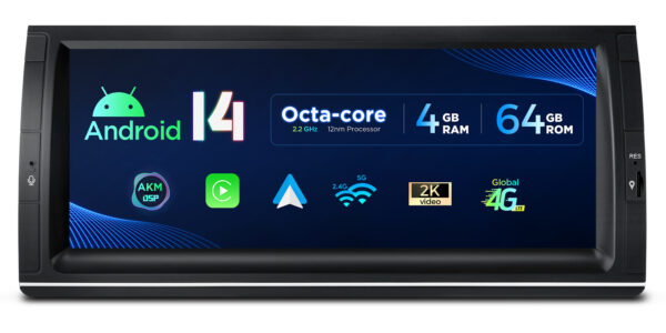 BMW｜X5 E53｜Android 14｜オクタコア｜4GB RAM & 64GB ROM｜グローバル4G LTEソリューション｜PX1453BLHGS