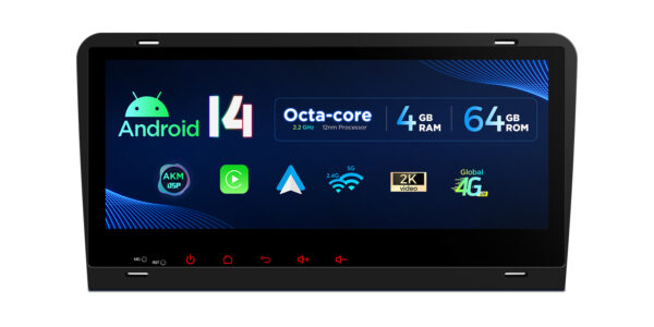 アウディA3/S3/RS3｜アンドロイド14｜オクタコア｜4GB RAM & 64GB ROM｜グローバル4G LTEソリューション｜PX84AA3LHGS