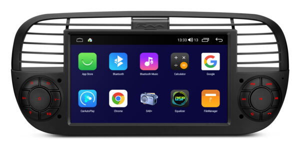 フィアット500｜Android OS｜オクタコア｜64GB ROM｜IPSスクリーン｜CarPlay & Android Auto｜IDS7050FLB｜IDS7050FLB