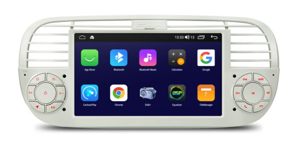 フィアット500｜Android OS｜オクタコア｜64GB ROM｜IPSスクリーン｜CarPlay & Android Auto｜IDS7050FLC｜フィアット500