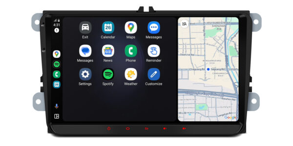 フォルクスワーゲン/シート/シュコダ｜アンドロイドOS｜オクタコア｜64GB ROM｜IPSスクリーン｜CarPlay & アンドロイドオート｜IDS90MTVL