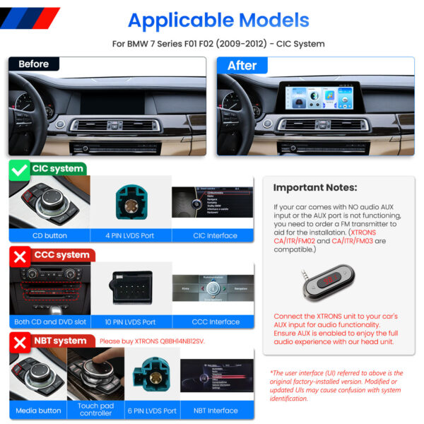 BMW｜7シリーズ｜アンドロイドOS＆OEMシステム｜クアルコム662｜オクタコア｜8GB RAM＆128GB ROM｜QBBH14CIB12SV