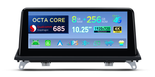 BMW｜X5/X6｜アンドロイドOS＆OEMシステム｜クアルコム685｜オクタコア｜8GB RAM＆256GB ROM｜QWBX14X5CI