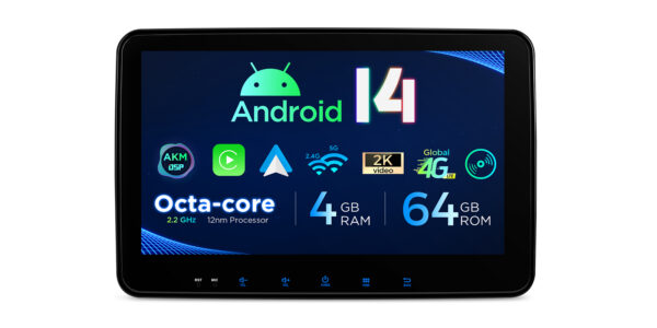 ダブルDIN｜アンドロイド14｜オクタコア｜4GB RAM & 64GB ROM｜グローバル4G LTEソリューション｜TX123GS
