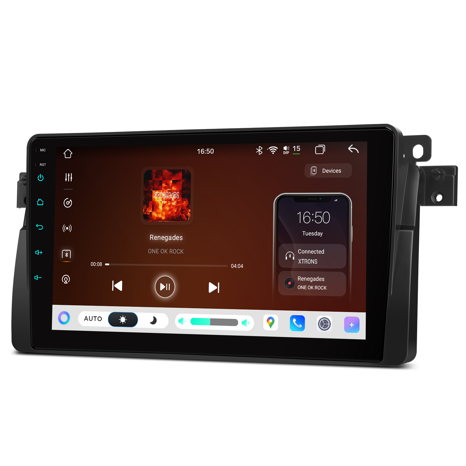 BMW E46- Unisoc 7865、8GB RAM、二重 Bluetooth のプラグ アンド プレイ適合のための XTRONS IMHP9446B 9 インチのアンドロイド 14 車のステレオ