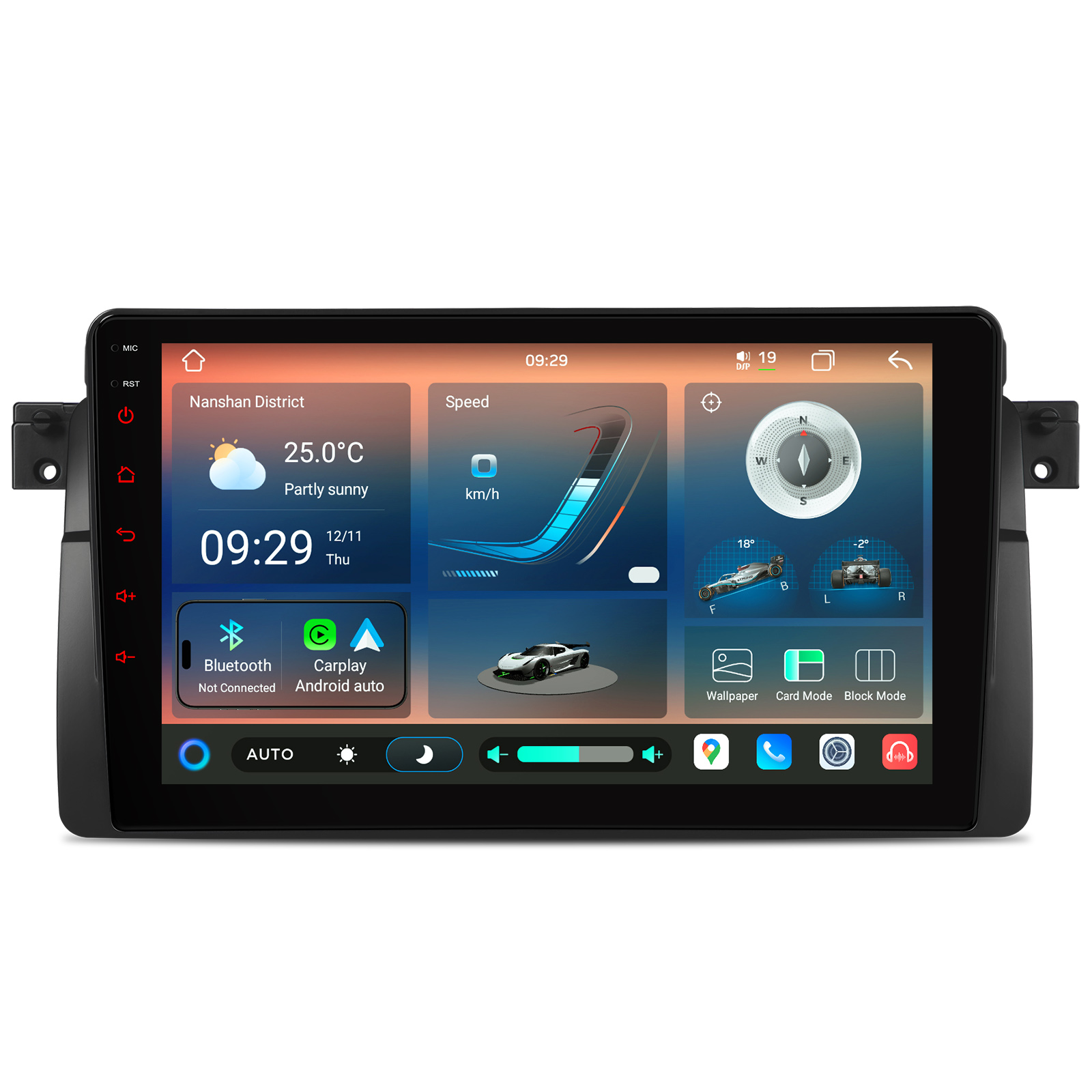 BMW E46- Unisoc 7865、8GB RAM、二重 Bluetooth のプラグ アンド プレイ適合のための XTRONS IMHP9446B 9 インチのアンドロイド 14 車のステレオ