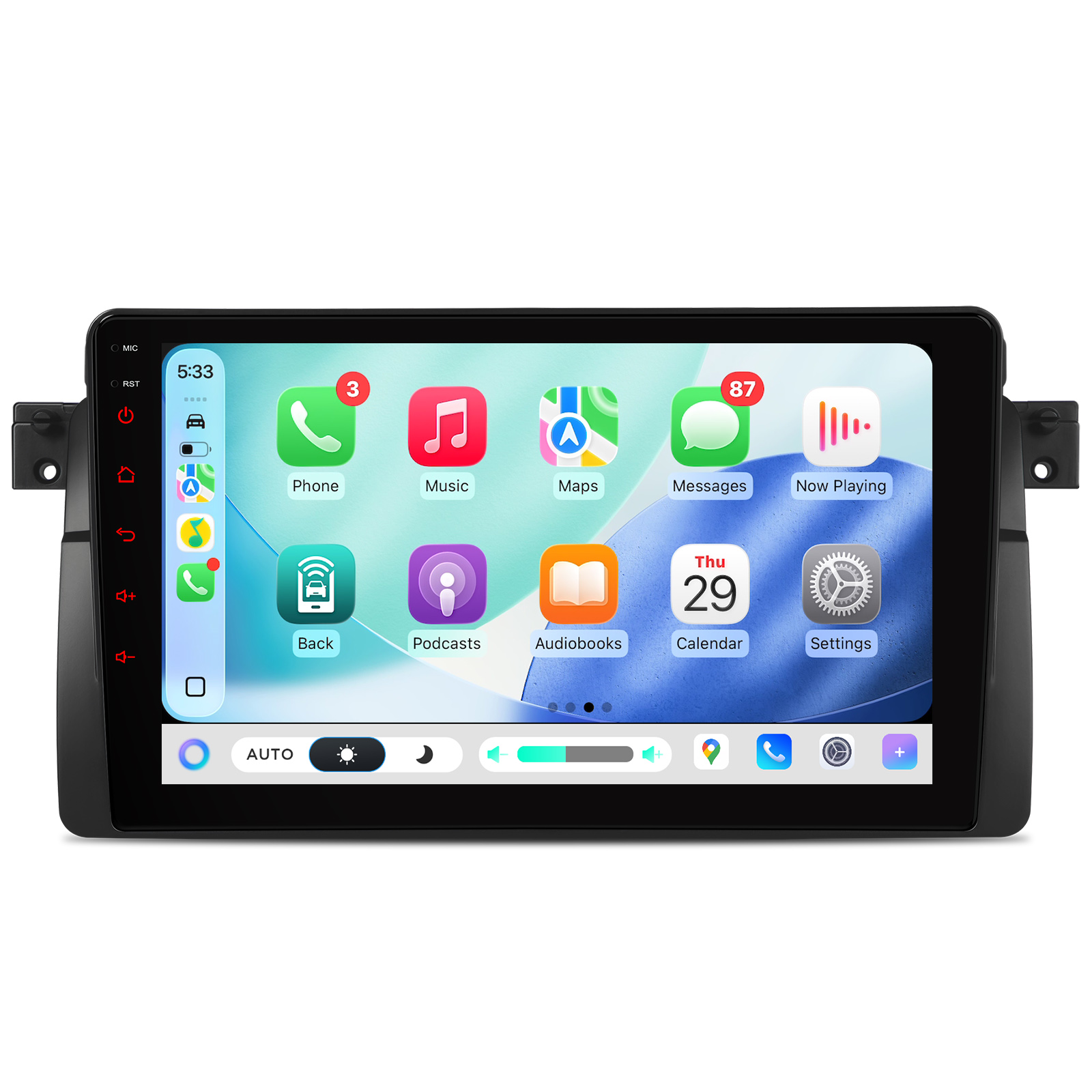 BMW E46- Unisoc 7865、8GB RAM、二重 Bluetooth のプラグ アンド プレイ適合のための XTRONS IMHP9446B 9 インチのアンドロイド 14 車のステレオ