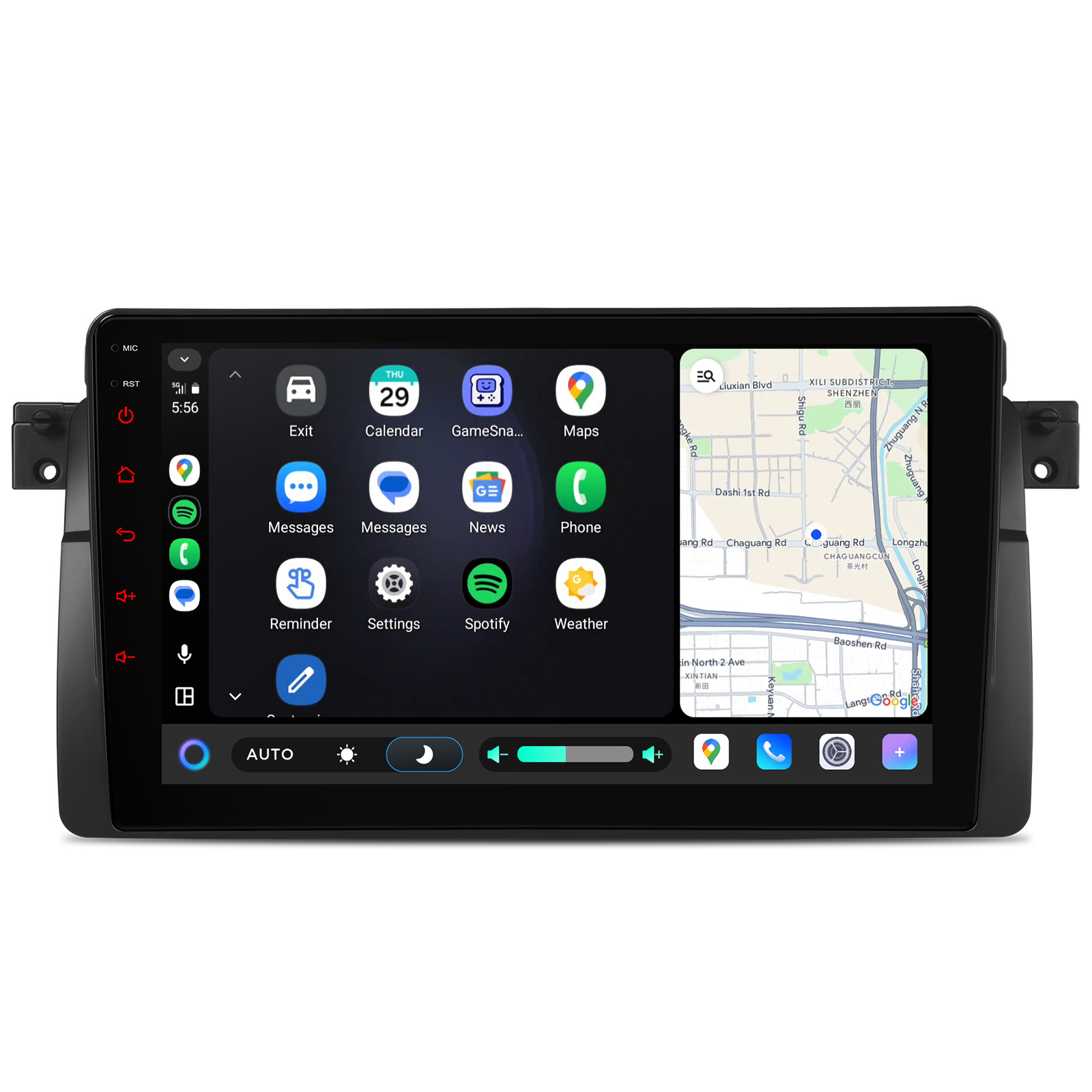 BMW E46- Unisoc 7865、8GB RAM、二重 Bluetooth のプラグ アンド プレイ適合のための XTRONS IMHP9446B 9 インチのアンドロイド 14 車のステレオ